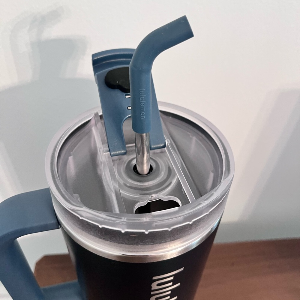 Lululemon Navy Travel Mug with Handle - Picture 3 of 5